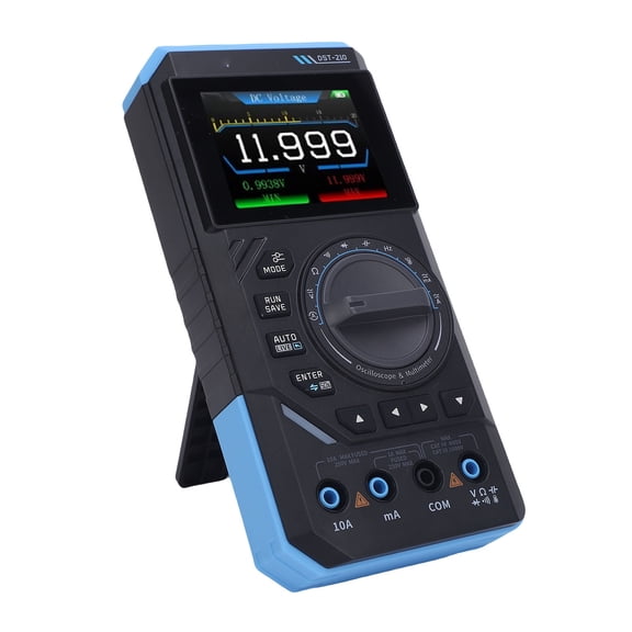 Rupoun 3-in-1 Digital Oscilloscope Multimeter & Signal Generator, 10M Analog Bandwidth, 48MSa/s Sampling Rate, 19999 Counts Auto-Ranging Tester with Built-in Rechargeable Battery