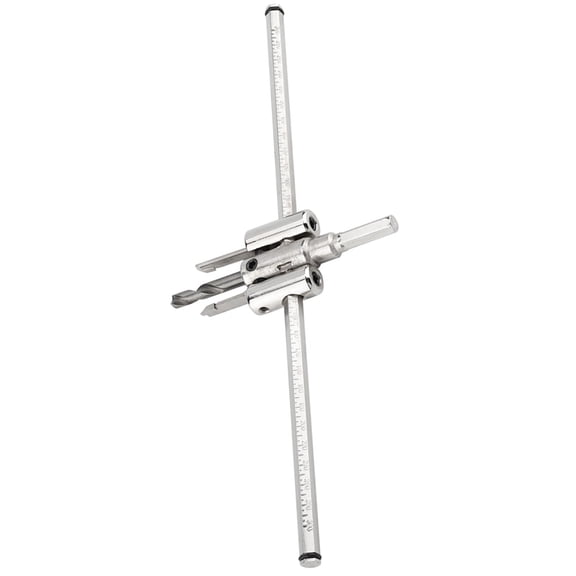 Rupoun 30-300mm (1.18-11.81 inches) Adjustable Silver Circle Hole Saw Drill Bit Set DIY Woodworking Tool