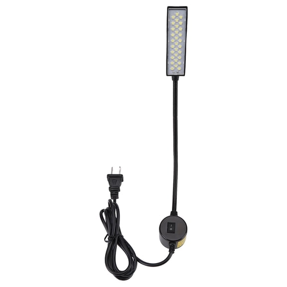 Rupoun 30 LED Sewing Machine Light Magnetic Base Bendable Gooseneck Working Lamp US Plug 110V Bright Natural Illumination for Workbench Lathe Drill Press