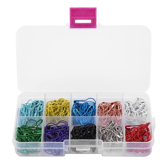 Rupoun 300Pcs Colorful Calabash Gourd Shape Tag Craft Safety Pins Metal Clips Clothing Accessories (22mm / 0.87 inches) for Sewing and Jewelry Making, Assorted Colors