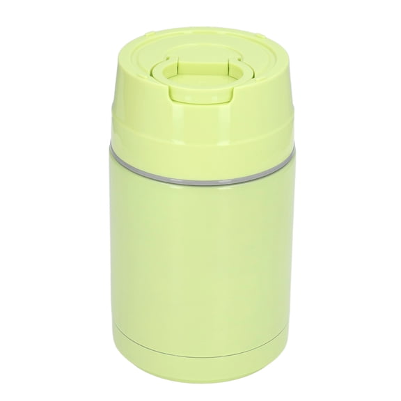 Rupoun 304 Stainless Steel Insulated Food Jar, Leakproof Prevent Slipping Portable Stew Beaker with Spoon for Outdoor Activities, Grass Green, 1000ml / 33.8 oz Capacity, Thermal Lunch Soup Container