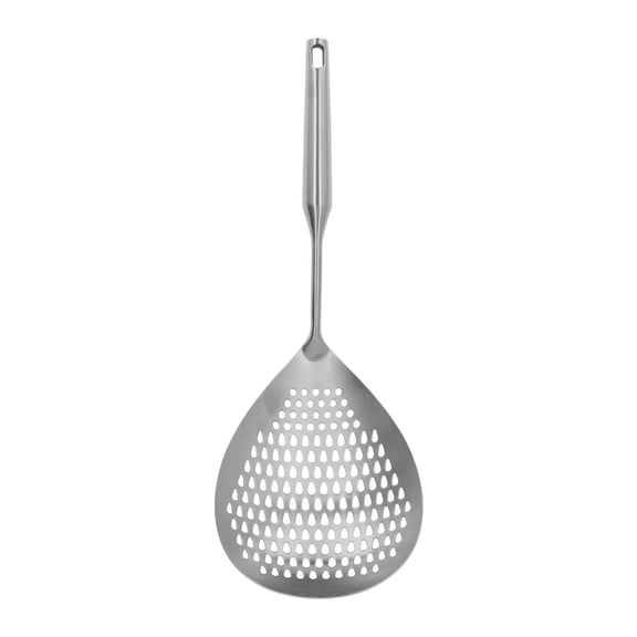 Rupoun 304 Stainless Steel Long-Handle Skimmer Ladle – Large Capacity Oil & Water Filter, Heat-Resistant, Dishwasher Safe, Ideal for Frying & Cooking