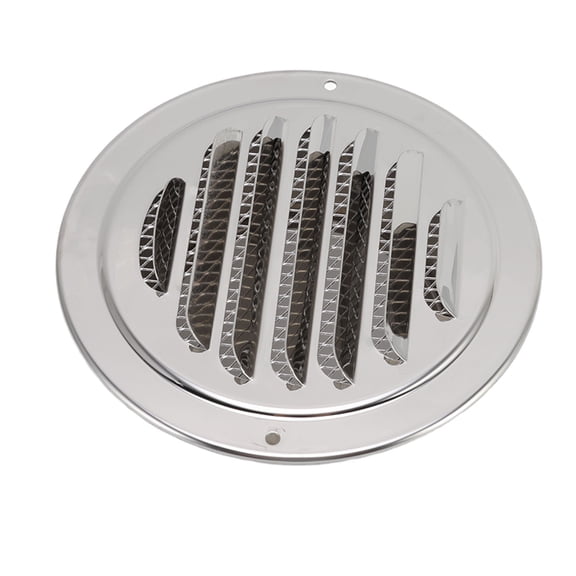 Rupoun 304 Stainless Steel Round Air Ventilation Cover 100mm / 3.9 inches External Wall Exhaust Duct Grill Cap with Rain Hood for Kitchen and Bathroom Ventilation System