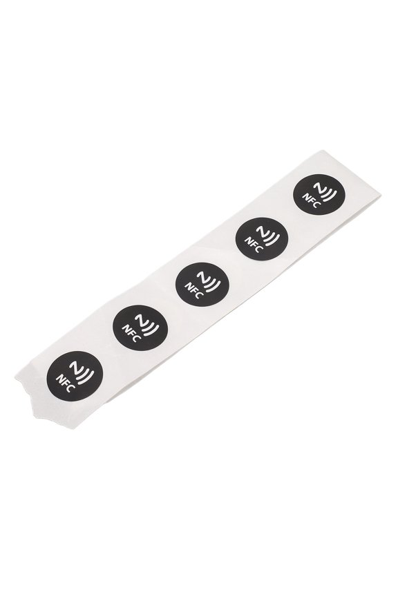 30Pcs NFC Tags PVC Waterproof 144 Bytes Programmable NFC Stickers for TagMo Phone Blank Identification Badges 0.98 inches / 25 mm Black