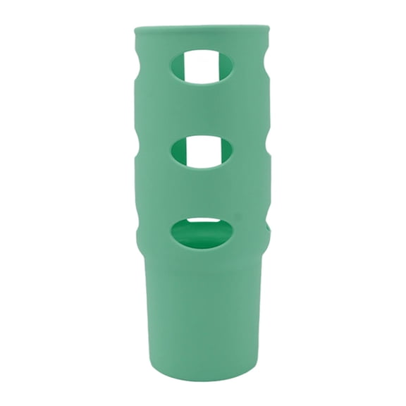 Rupoun 30oz Silicone Cup Protector Sleeve – Full‑Wrap, Anti‑Slip, Detachable Water Cup Boot for Insulated Mugs (Green)