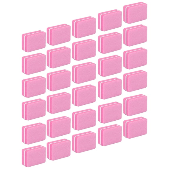 Rupoun 30pcs Mini Nail Buffer Block Professional Portable Salon Sanding Buffing Files Manicure Tools for Natural Acrylic Nails Double Sided Washable Design - Soft Pink, 5.12 inches / 13 cm