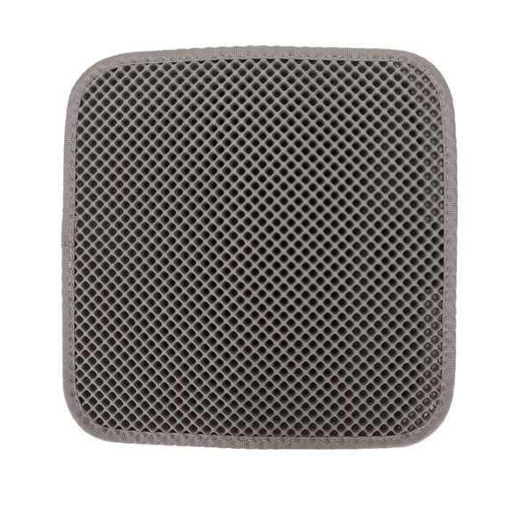 Rupoun 30x30cm Double‑Layer Waterproof Cat Litter Pad – EVA Anti‑Slip, Honeycomb Litter Catcher, Easy Clean, Gray