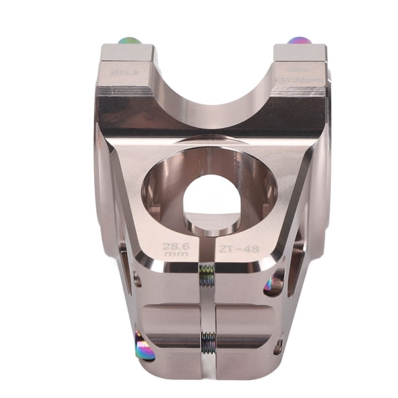 Rupoun 31.8mm Lightweight Mountain Bike Stem Aluminum Alloy Short Handlebar Stem 35mm / 1.38 inches, Titanium Color
