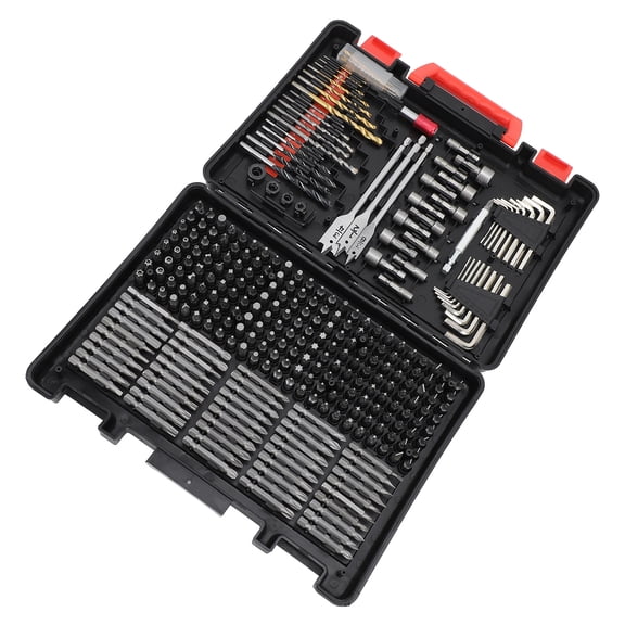 Rupoun 318 Pieces Multifunctional Screwdriver and Twist Drill Bit Set, High-Speed Steel Masonry Woodworking Tool Kit with Extension Rods, Hex Keys and Sockets for Home Repair and Maintenance