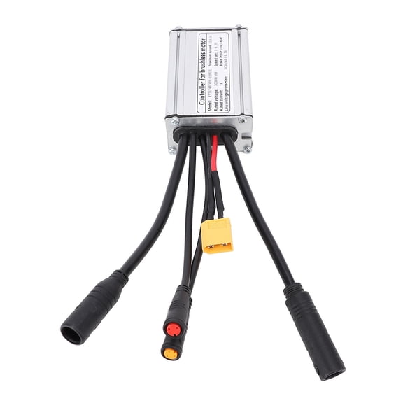 Rupoun 36V 48V Motor Controller 6 Tubes 250W 350W Sine Wave Controller with Lamp Line and Waterproofing Connector for Electrical Bike and Commuter Bicycles, 15 inches / 38.1 cm