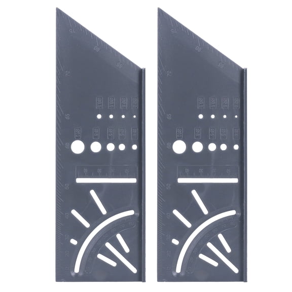 Rupoun 3D Angle Ruler Gray Woodworking Multifunctional Measuring Tool Multi-angle Carpenter Square 7.9 x 2.8 x 2.6 inches / 20 x 7 x 6.5 cm
