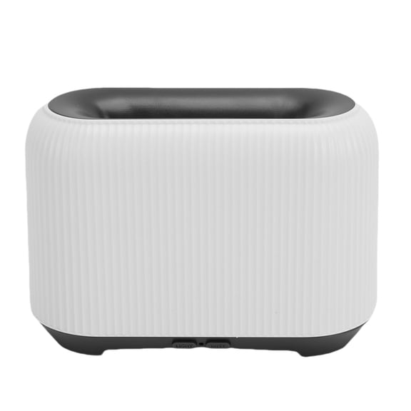 Rupoun 3D Flame Essential Oil Diffuser, 150ml Desktop Ultrasonic Aromatherapy Humidifier with LED Colorful Night Light, Quiet Cool Mist Fragrance Diffuser for Home, Bedroom, Office (White)