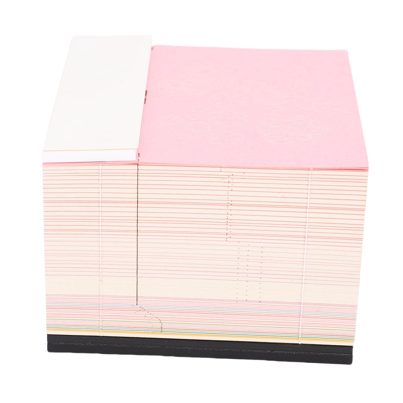 Rupoun 3D Notepad Flower Sea Tree Island Paper Carving Art 3D Art Memo Pad with 2026 Calendar for Desktop Ornament Roseate 3.3x3.3x2.7 inches / 8.5x8.5x6.8 cm