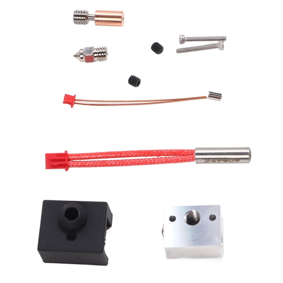 Rupoun 3D Printer Hotend Kit High Temperature 300 Pro Extruder Replacement Parts with Bi-Metal Ti Alloy Throat 24V 40W Heating Block for Ender 3 S1, S1 Pro, CR-10 Smart Pro