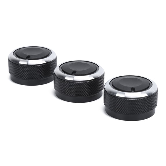 Rupoun 3PCS Car Air Condition Switch Thermal Controller Knob Replacement for Tacoma Vios 2002-2014 Auto HVAC Climate Control Button Dial Aluminum Alloy ABS Material Automotive Interior Accessories