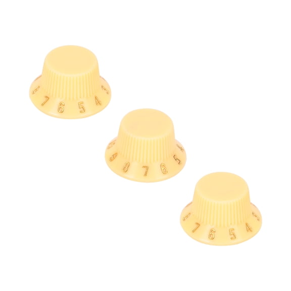 Rupoun 3Pcs Plastic Guitar Knobs Volume Tone Control Musical Instrument Adjustment Accessories (1 in / 25.4 mm)
