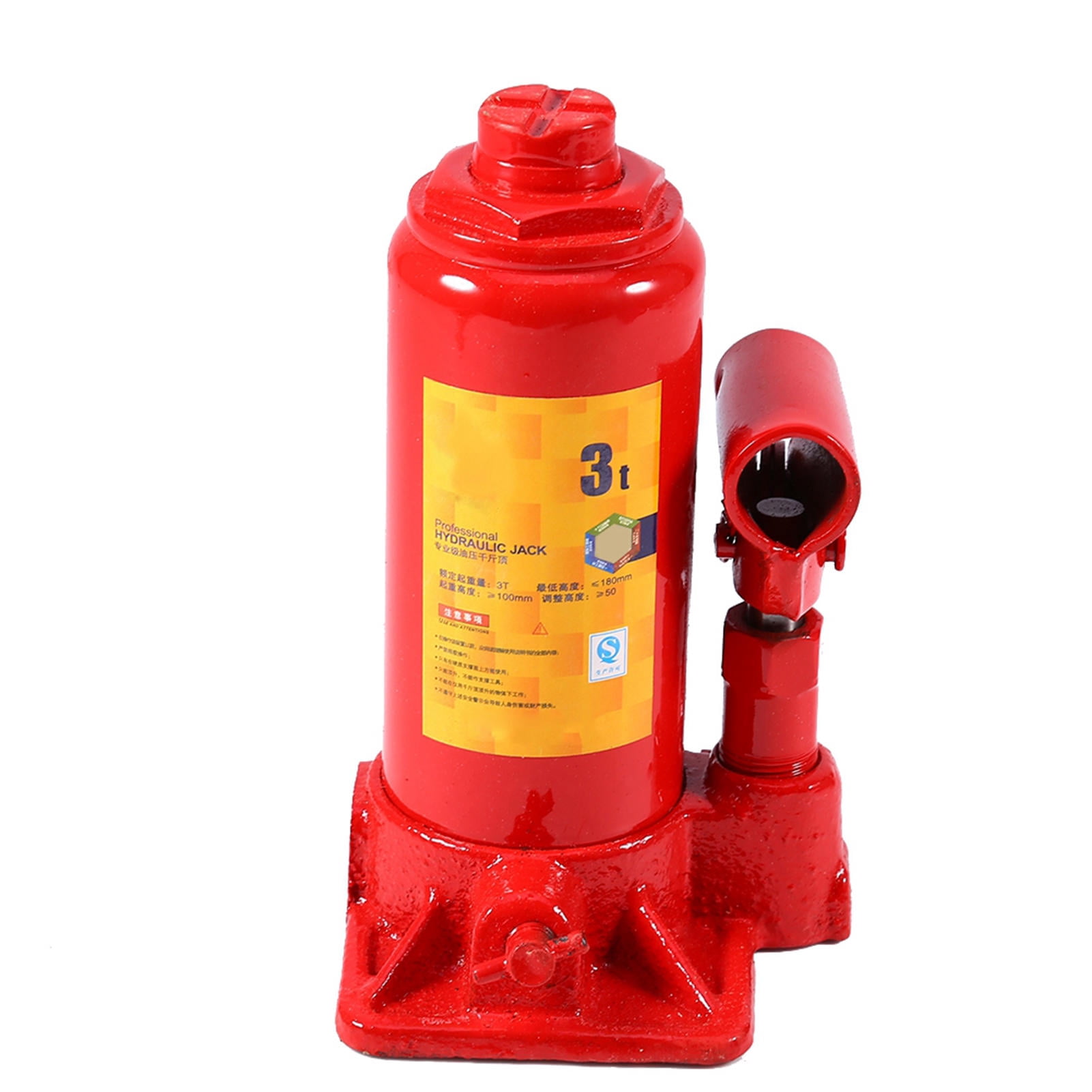 Rupoun 3T Capacity Hydraulic Car Lift Jack – Stable Base, Oil Return Valve, Thick Steel Plate, Skid‑Resistant, 4.7 lb
