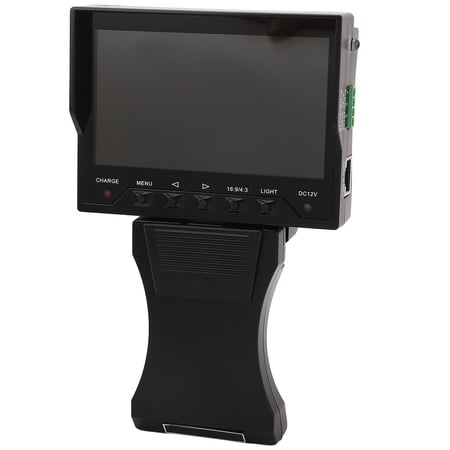 Rupoun 4.3in (10.92 cm) TFT Color LCD Security CCTV Camera Tester Monitor, 8MP Resolution Support, Built-in 4000mAh Battery, 12V Power Output, Portable Network Cable Testing Kit