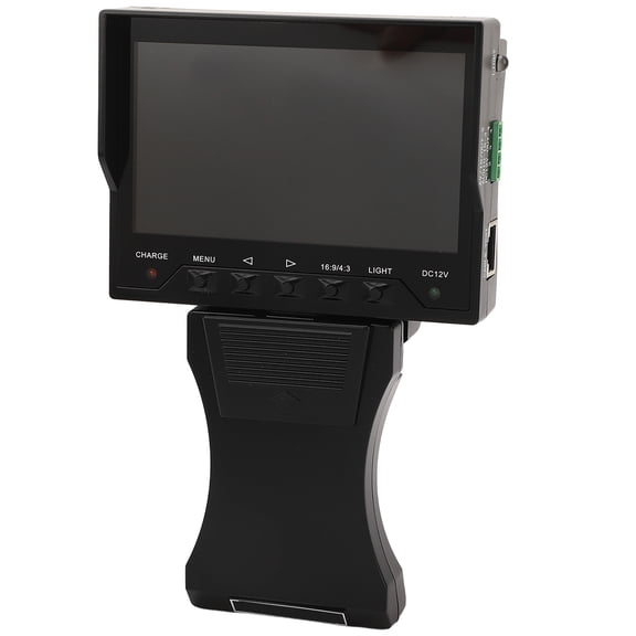 Rupoun 4.3in (10.92 cm) TFT Color LCD Security CCTV Camera Tester Monitor, 8MP Resolution Support, Built-in 4000mAh Battery, 12V Power Output, Portable Network Cable Testing Kit