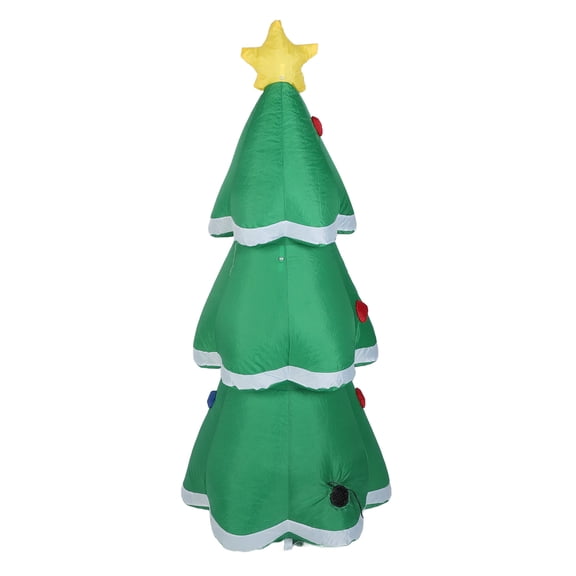 Rupoun 4.9FT Inflatable Xmas Tree LED Lighted Yard Decor with Music, IP44 Water Resistant 210T Polyester Blow Up Outdoor Decoration for Lawn Garden Party, US Plug 100-120V (1.5m / 59 inches)