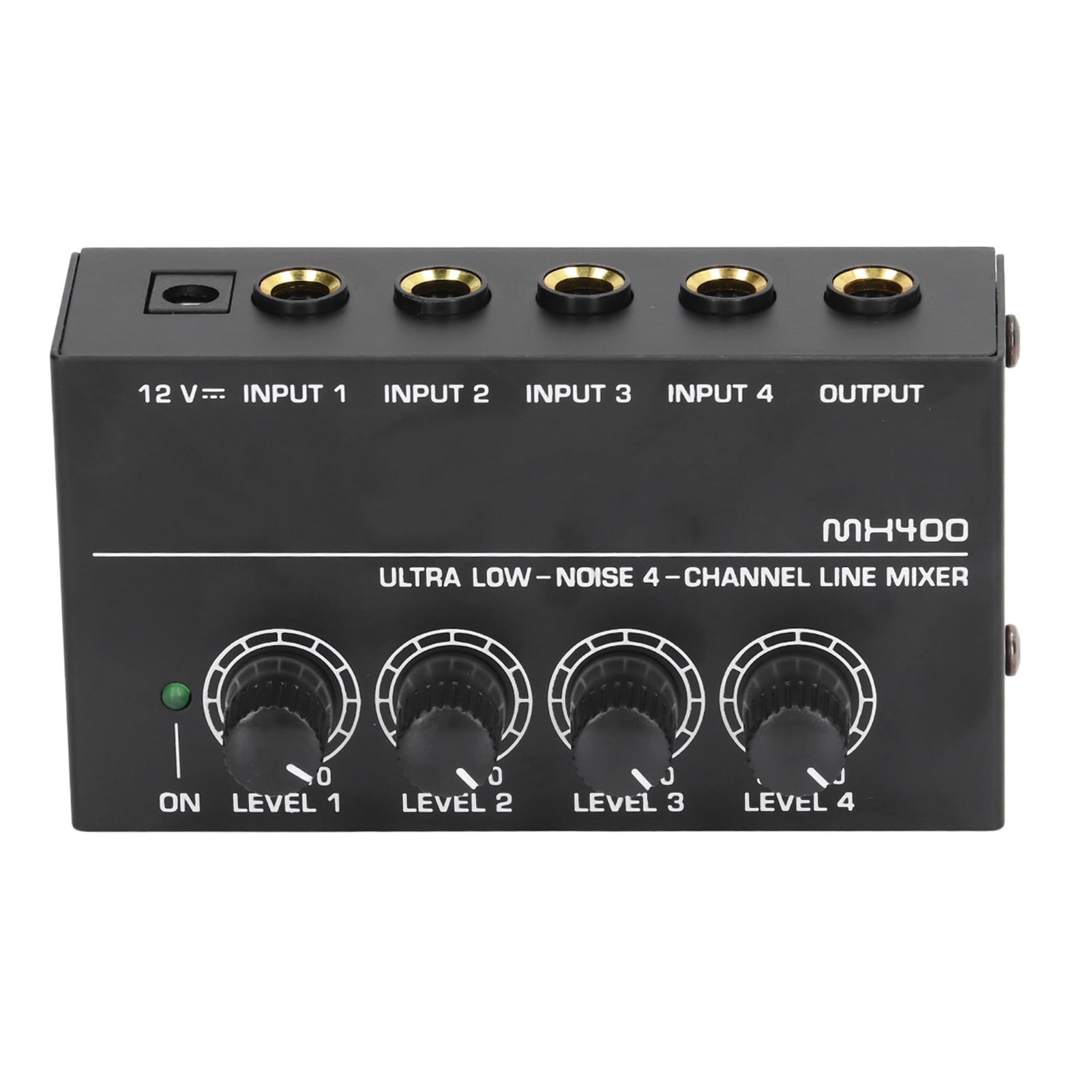 Rupoun 4-Channel Compact Audio Mixer Ultra-Low Noise for Guitars, Bass, Keyboards (5.9 inches / 15 cm)