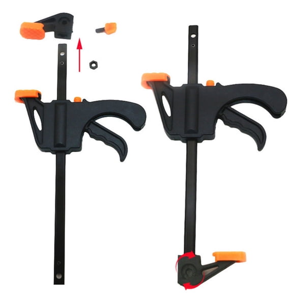 Rupoun 4 Inch Woodworking Fast F Clamping Grip Quick Release Squeeze Carpentry Trigger Clamp Tool