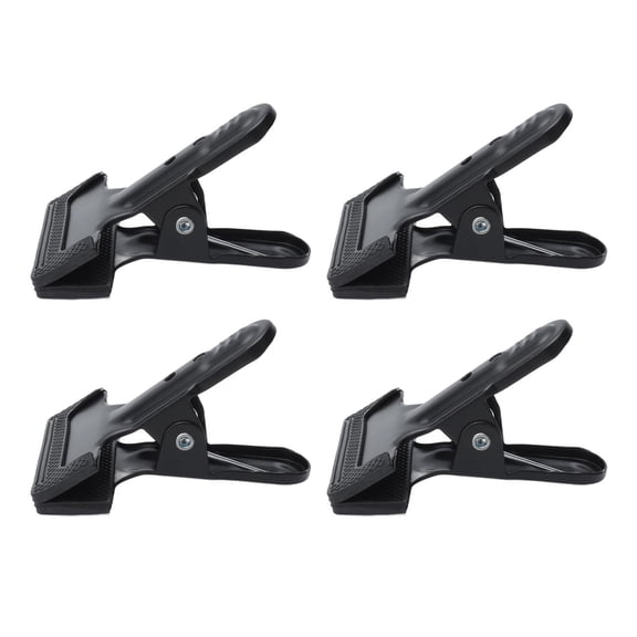 Rupoun 4Pack HeavyDuty AntiSlip Metal AClip Spring Clamps Wide Mouth, HighCarbon Steel, Ideal for Woodworking, Photography, and Home Use