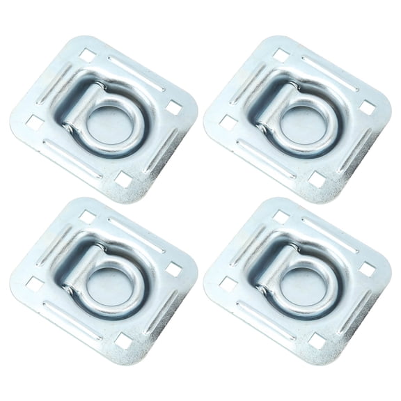 Rupoun 4 Pcs Recessed Tie Down D Rings Heavy Duty 4.9 inches / 124.5 mm Flush Mount Cargo Anchors for Vans Trailers
