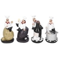thumbnail image 1 of Rupoun 4-Piece Chef Statue Figurines Set Kitchen Decor Resin Collectible Gift Display Decorative Tabletop Ornaments, 1 of 5