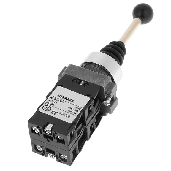 Rupoun 4 Position Return Joystick Controller Spring Replacement Switch Black, Heavy Duty Industrial Control Switch, 600V 10A Plastic and Metal Construction, 5.7 inches / 14.5 cm Length