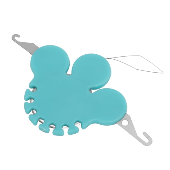 Rupoun 4-in-1 Sewing Needle Threader and Cutter Tool, Durable Plastic Wear-Resistant Stitch Threading Accessory, Blue, 2.9 x 3.3 inches / 7.3 x 8.3 cm