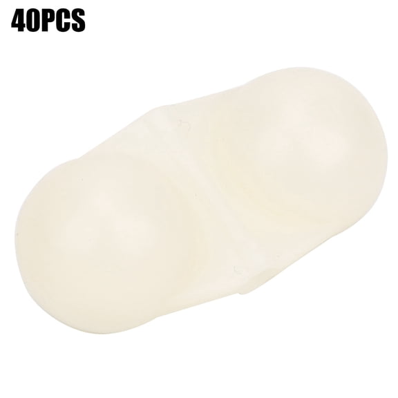 Rupoun 40Pcs Portable ABS Double Rattle Sea Fishing Attractor Bell Beads Accessory for Luring Fish, White, 5.91 inches / 15 cm