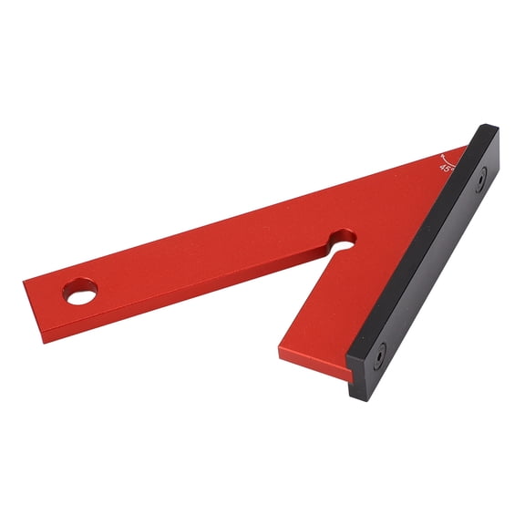 Rupoun 45 Machinist Engineer Square Angle Ruler, Aluminum Alloy Measuring Gauging Tool with Base, Miter Triangle Ruler for Woodworking, 5.91 inches / 150 mm
