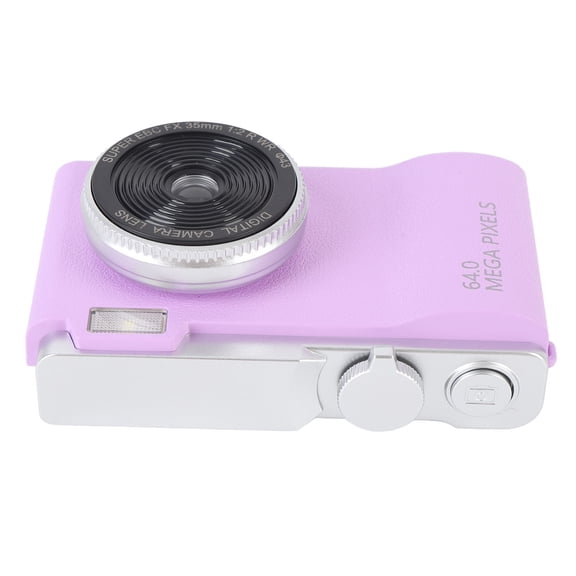 Rupoun 4K 64MP Digital Camera Compact Point and Shoot with 16X Zoom 2.4 Inch IPS Screen Travel Photography Camera - 32GB Memory Card Included