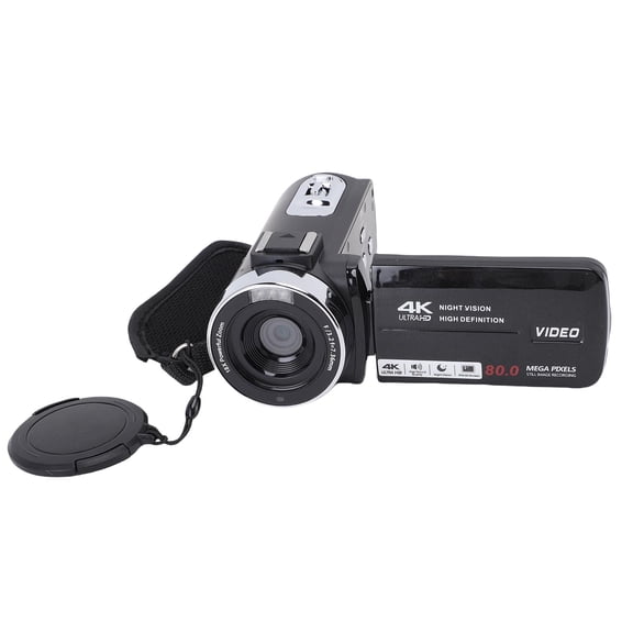 Rupoun 4K Video Camera Camcorder 80MP HD 3 Inch Screen 18X Digital Zoom Video Recorder with LED Flash for Travel