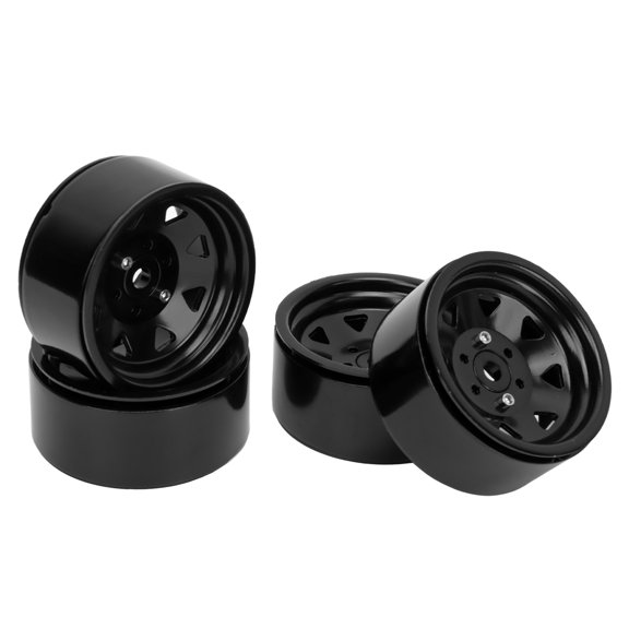 Rupoun 4PCS 1.9in RC Rims Universal Fit Strong Support 8 Spokes Wheel Rim Set for Axial SCX10 SCX10 II SCX10 III Black Crawler Wheels Replacement Parts For Enhanced Performance And Durability