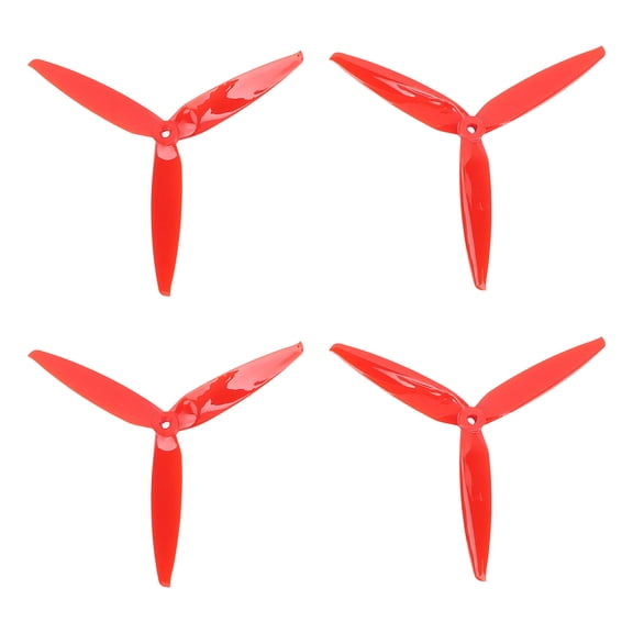 Rupoun 4PCS 7040 Tri Blade Drone Propellers Polycarbonate Replacement Parts for 7 Inch and 8 Inch FPV RC Quadcopter Racing Drones, Red Color (1.65 oz / 47g)