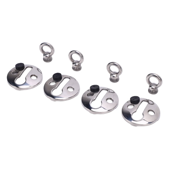 Rupoun 4PCS Boat Bumper Lock Clip Quick Release Polished Marine Stainless Steel Boat Fender Hangers Hook for Less Than 0.41 inches / 1.04 cm Diameter Rope Docking Protection