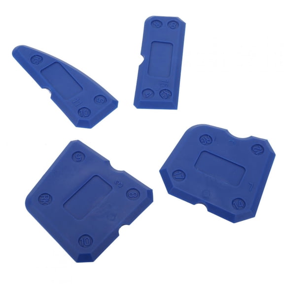 Rupoun 4PCS Caulk Tools Kit Silicone Glass Cement Caulking Scraper for Sealant Grout Finishing Sealing Reusable Plastic Hand Tool for Kitchen Bathroom Window