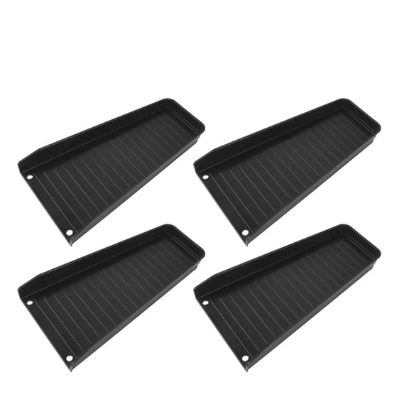Rupoun 4PCS Downspout Splash Block Rain Gutter Extensions Fixable Extender Protect House Foundation, Black, 16.3 in / 41.4 cm