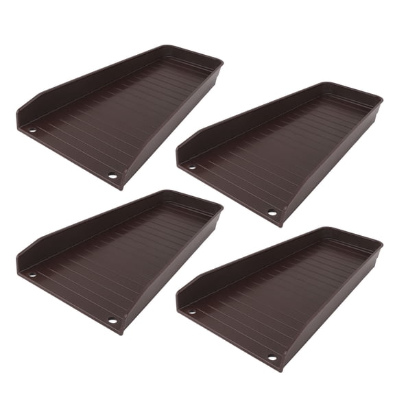 Rupoun 4PCS Downspout Splash Block Rain Gutter Extensions Fixable Extender Protect House Foundation, Brown, 16.3 in / 41.4 cm