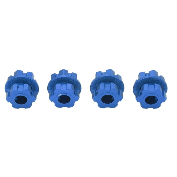 Rupoun 4PCS RC Wheel Hex Hub Aluminum Alloy 17mm Nut Drive Adapter with Pins and Screws Replacement Accessories Upgrade Parts for Remote Control Model Car Vehicles Blue Color