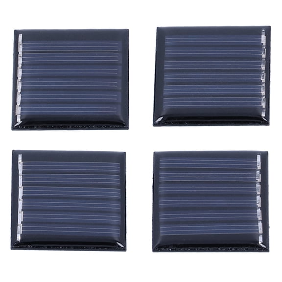 Rupoun 4Pcs 0.15W 3V Solar Panel Polysilicon DIY Solar Charging Module Accessory 40x30mm / 1.6x1.2 inches Mini Epoxy Solar Cell Board for Small Educational Projects and Science Kits