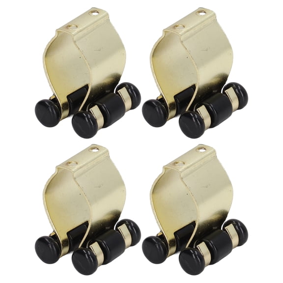 Rupoun 4Pcs Billiards Pool Cue Clip Wall Mount Metal Iron Stick Holder Rack for Game Room Gold (2.36 inches / 6 cm)