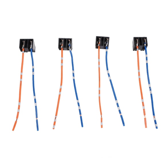 Rupoun 4pcs H7 Headlight Socket Wiring Harness DC12-24V Female Connector Wire Harness Adapter for H7 Halogen Bulb Automotive Pigtails Sockets Replacement Electrical Parts