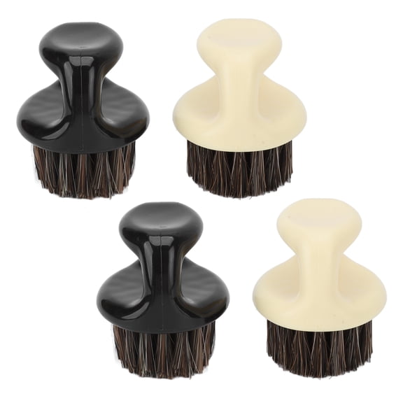 Rupoun 4pcs Knuckle Beard Brush for Men, Soft Bristles Mustache Sweep Brush for Styling and Grooming (5.5 x 5.5 inches / 14 x 14 cm)