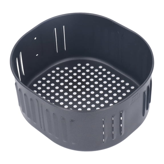 Rupoun 5.5L Black Stainless Steel Fryer Basket NonStick, Oil Drainable, MultiUse Baking & Frying, Compact & Reusable