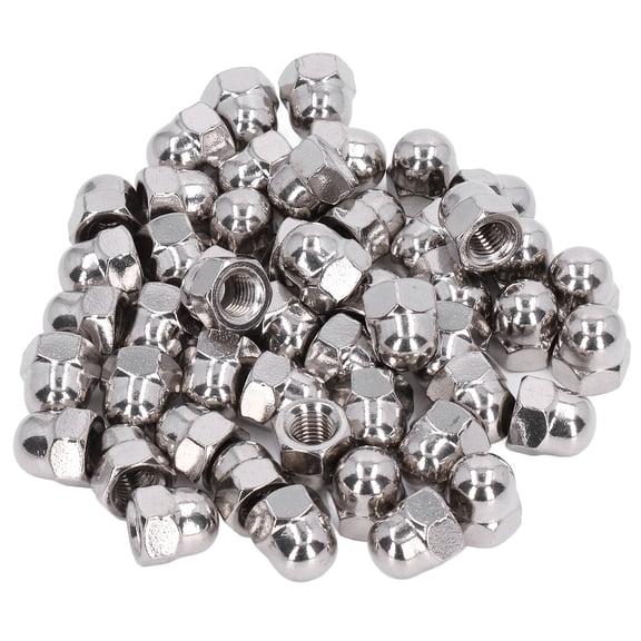 Rupoun 50 Pcs Cap Nut 304 Stainless Steel DIN1587 Fastener Accessory Set for Maintenance Repair, M3