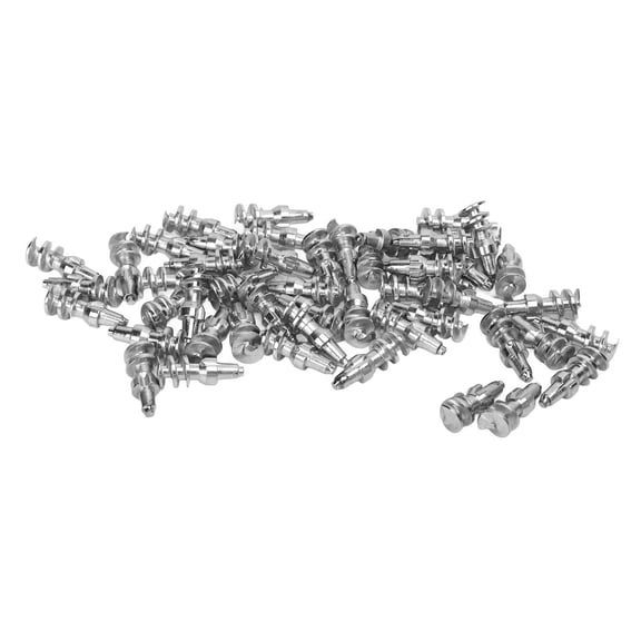 Rupoun 50 Pcs Car Tire Studs Hole Free Strong Grip Anti Skid Universal Tire Snow Spike Tungsten Steel 0.31 inches / 7.9 mm for Auto Truck Racing Off Road Vehicle