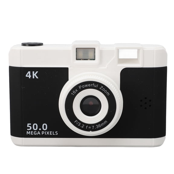 Rupoun 50MP 1080P Digital Camera Front Rear Dual Cameras Compact Small Camera with 8X Digital Zoom 2.4 in / 6 cm Screen 800mAh Battery Black